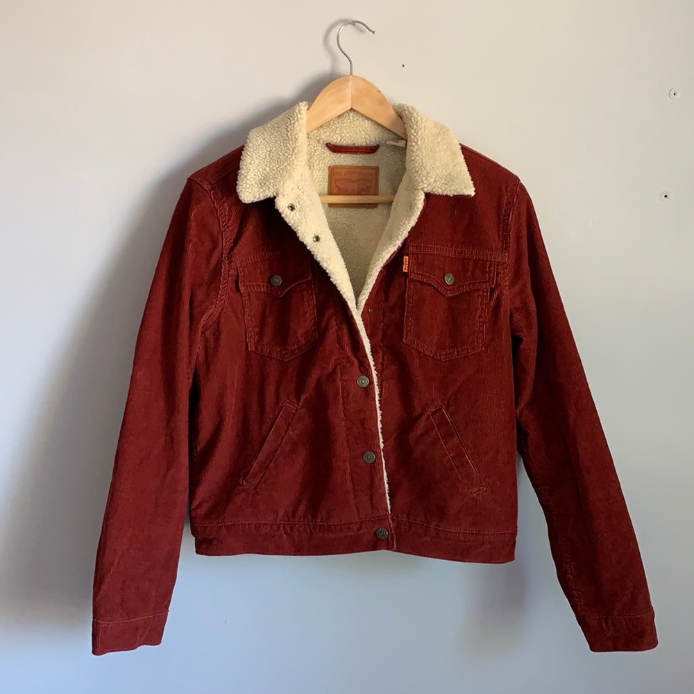 Levi’s Maroon Lined Sherpa Jacket